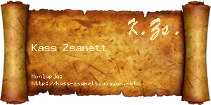 Kass Zsanett névjegykártya